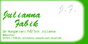 julianna fabik business card